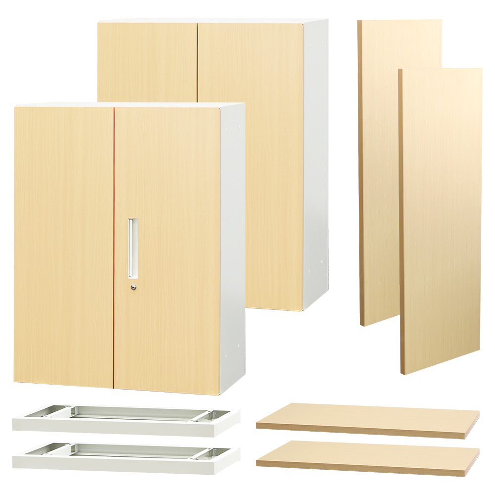 その他 nana LOOKIT（ルキット） 倉庫受取限定 カウンター 2台セット 書庫 両開き