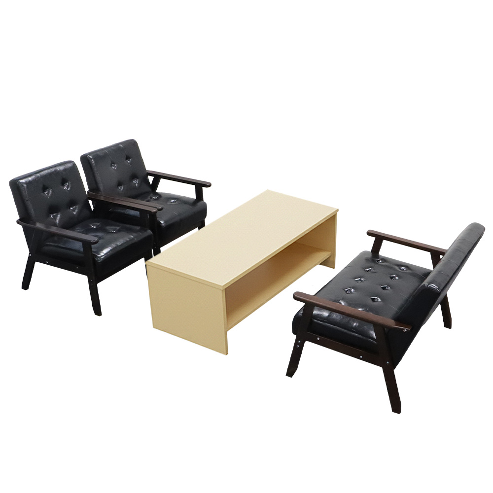 LOOKIT（ルキット） 応接セット 4点セット 4人 応接 ソファ 椅子 応接