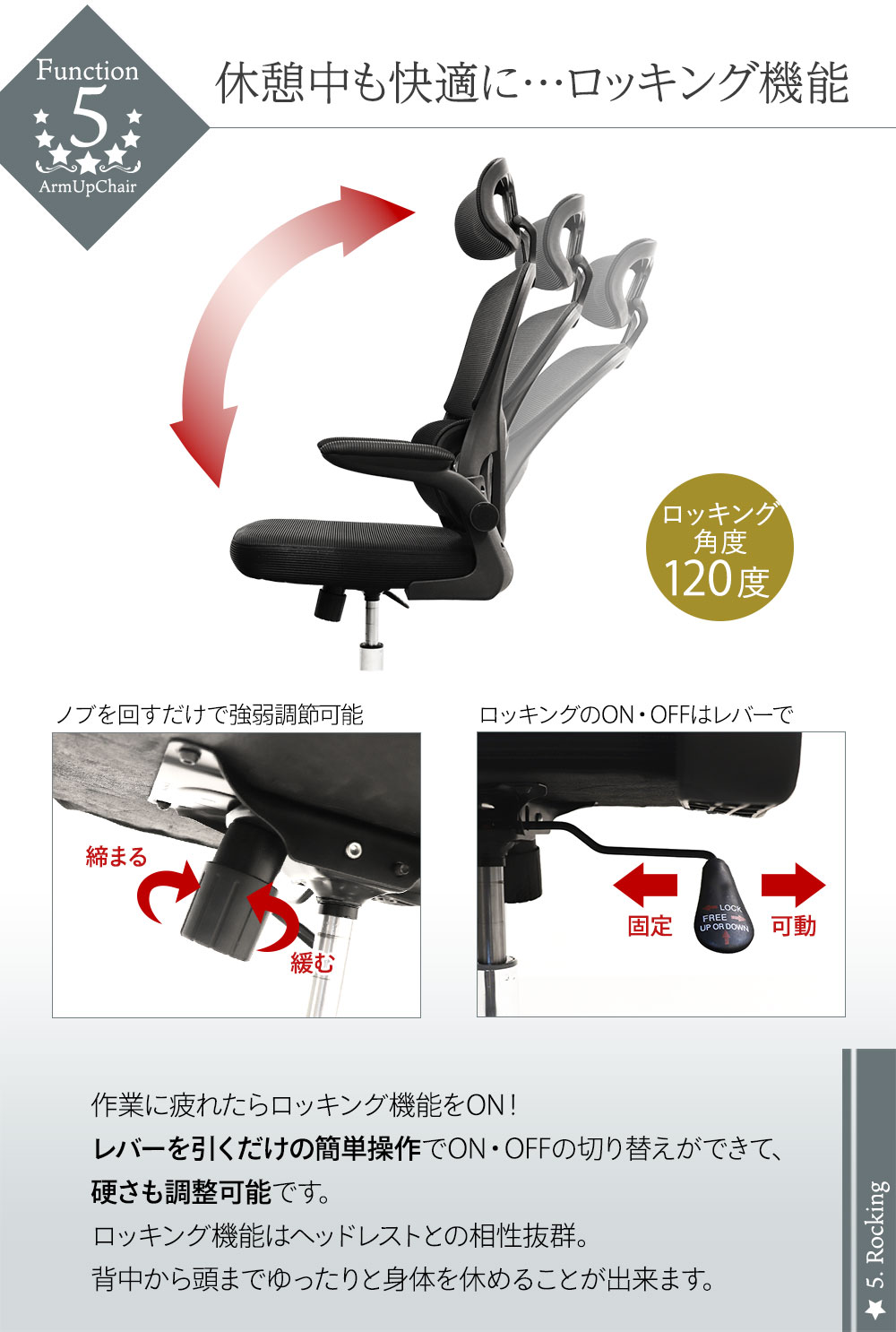 オフィスチェア メッシュ ハイバック 肘付き デスクチェア パソコンチェア ワークチェア 椅子 チェア キャスター付き 背もたれ ヘッドレスト 疲れにくい AU-30