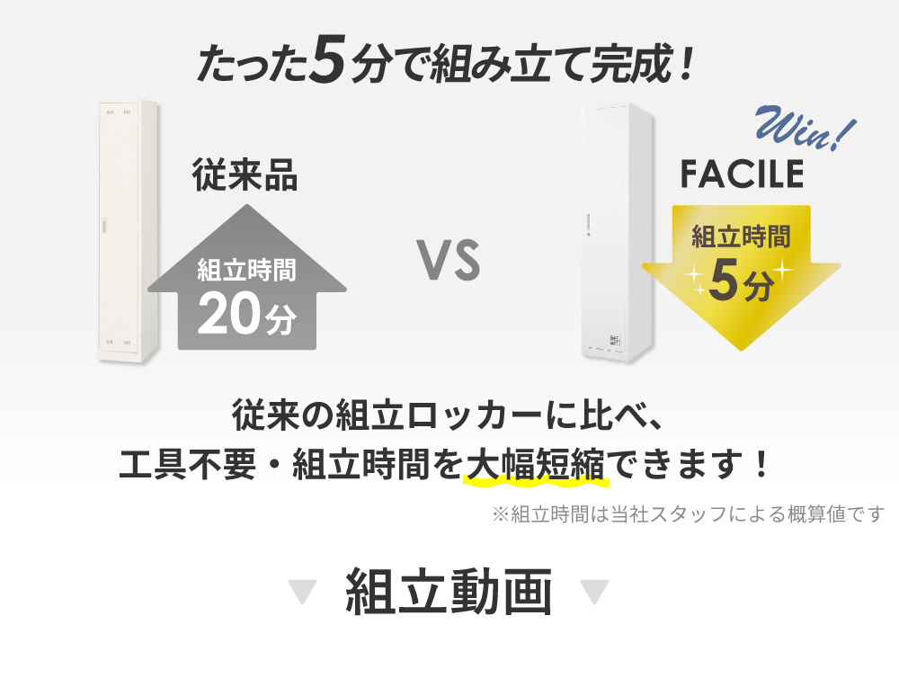 工具不要5分で組立完了