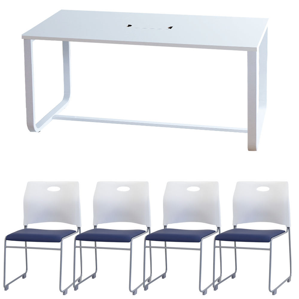 法人限定 会議用テーブル チェア セット ミーティングテーブル 幅