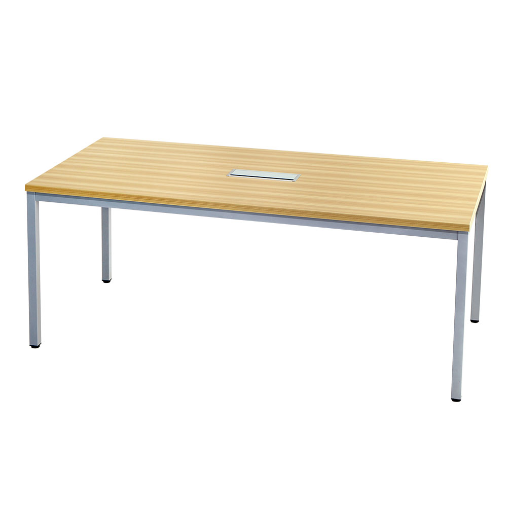法人限定 会議用テーブル ミーティングテーブル 配線ボックス付き 幅