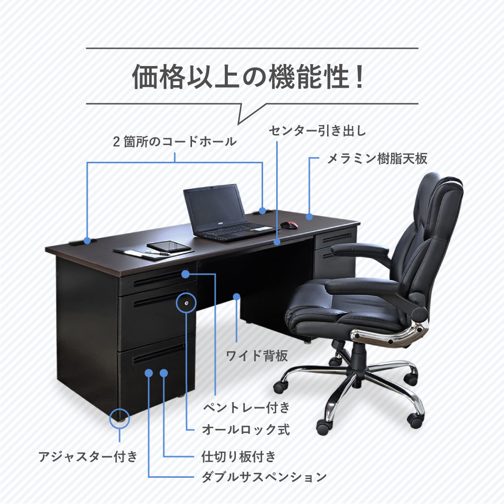 オールロック錠やダブルサスペンションを備えた機能一覧