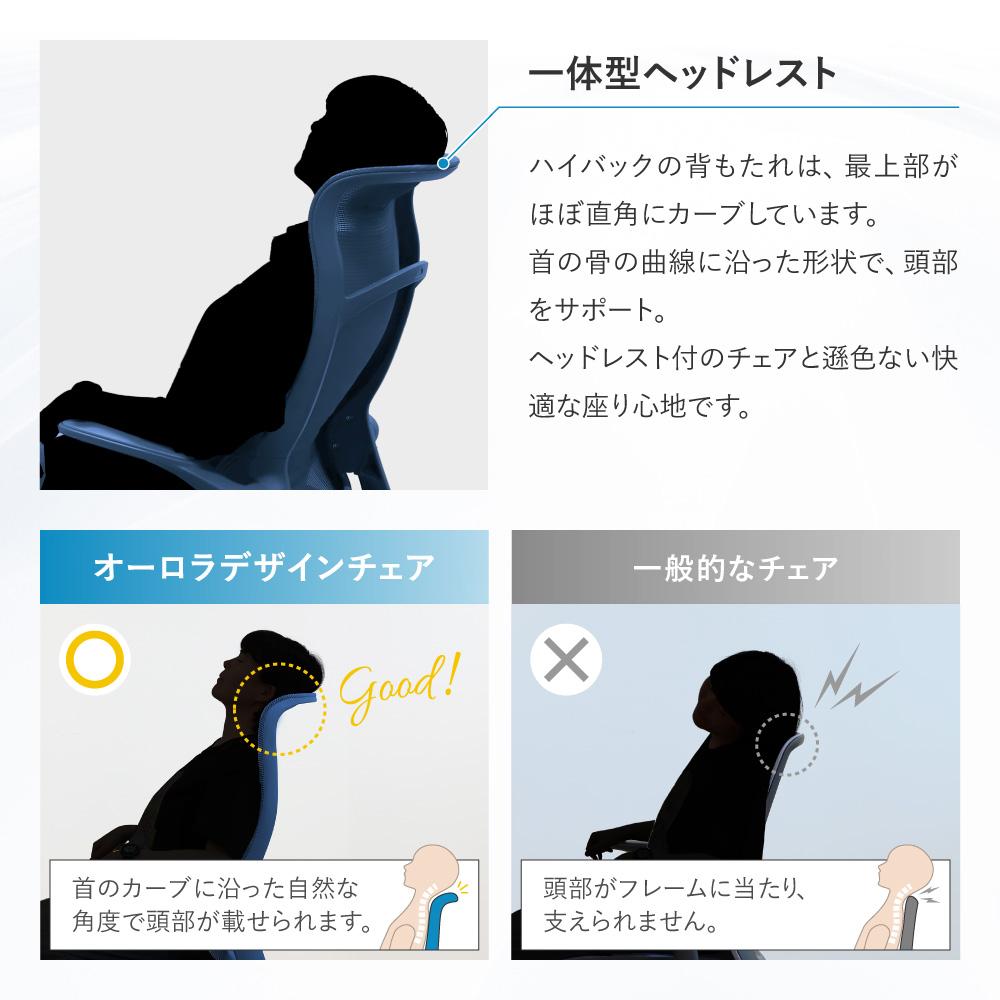 一体型ヘッドレスト