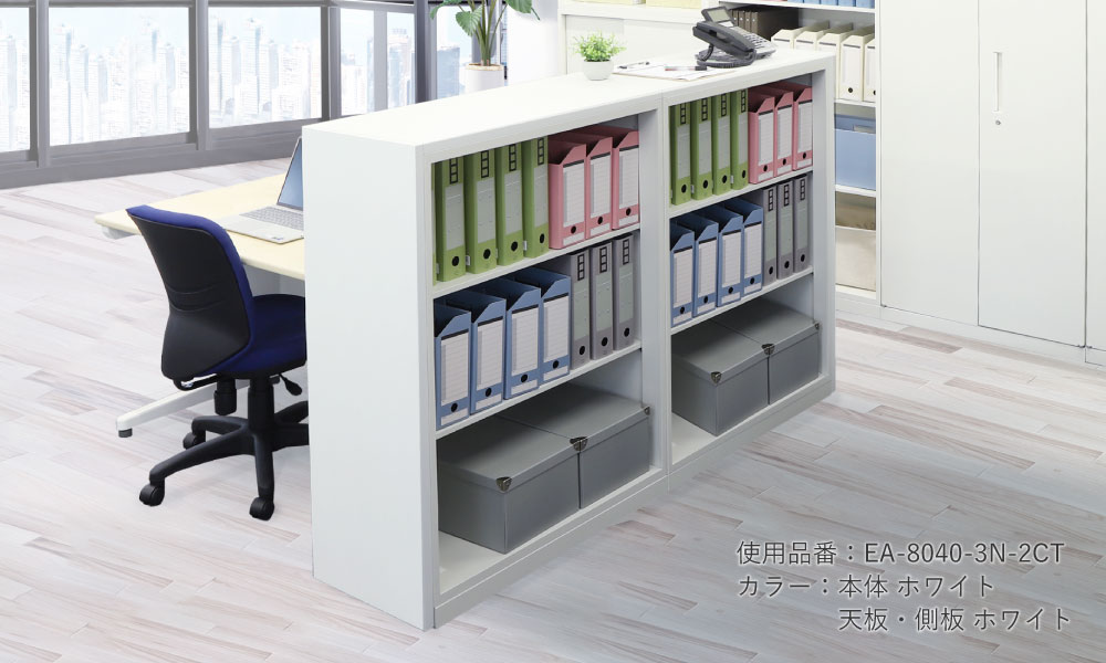 カウンターセット 本体ホワイト×天板ホワイト 使用例