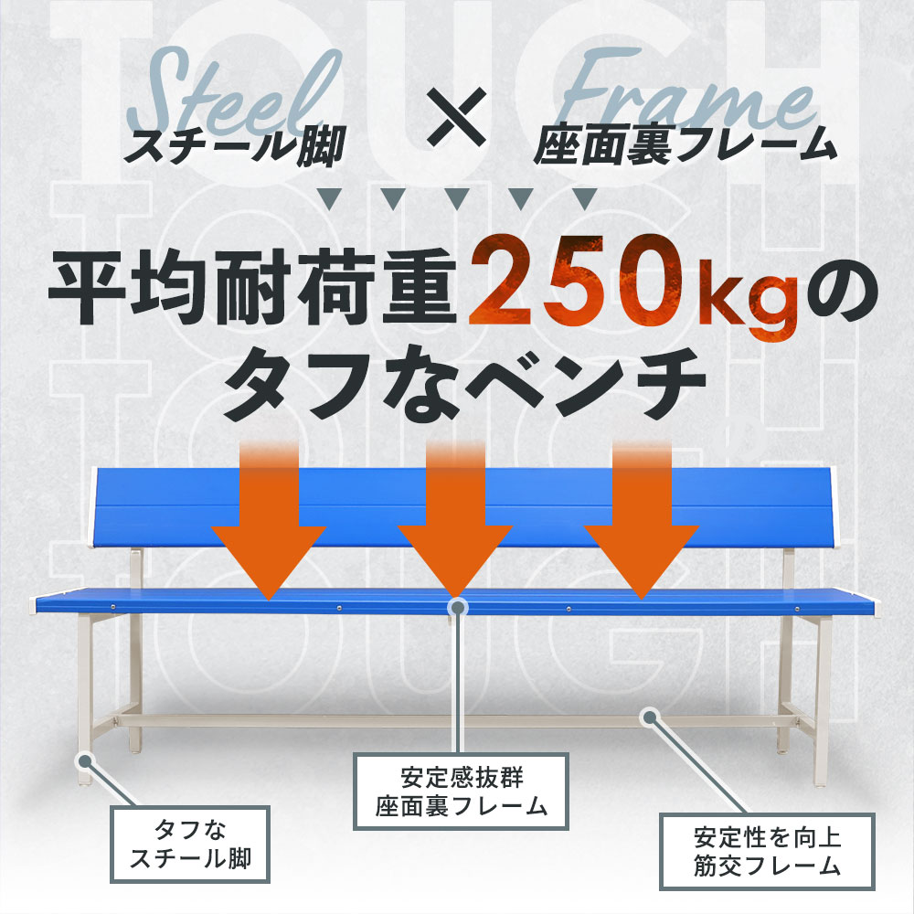 耐荷重250kgのタフなベンチ