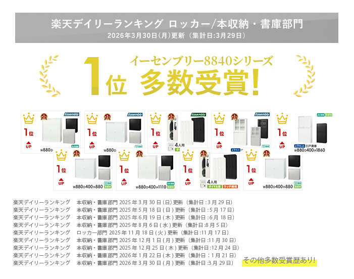 楽天デイリーランキング ロッカー部門 多数受賞