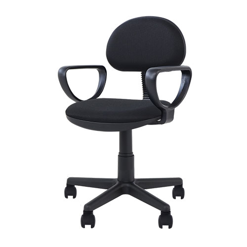 オフィスチェア コンパクト 軽量 デスクチェア 肘つき キャスター付き 学習椅子 送料無料 WPA-1AR｜lookit｜02