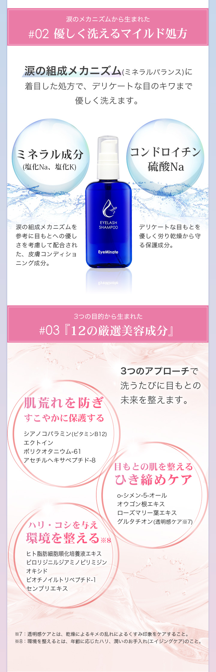 アイラッシュシャンプーは優しく洗えるマイルド処方