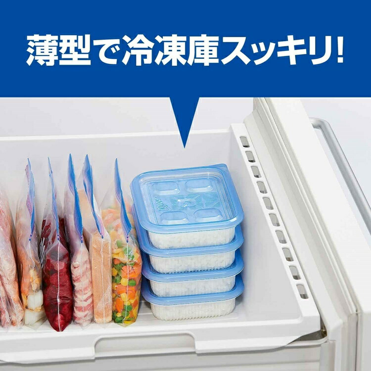 ジップロック（Ziploc） ごはん保存容器 薄型 一膳用 290ml 2個入 AKV