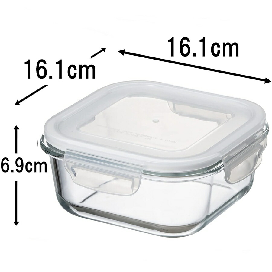 イシガキ 耐熱ガラス 保存容器 正方形 4324 780ml AHZ-41 : Loop Leaf