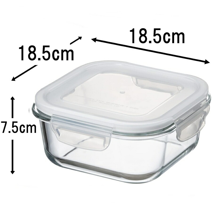 イシガキ 耐熱ガラス 保存容器 正方形 4325 1,170ml AHZ-41