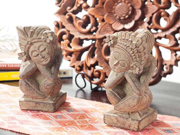卓上 石像 ストーン オブジェ 置物 アジアン雑貨 おしゃれ インテリア