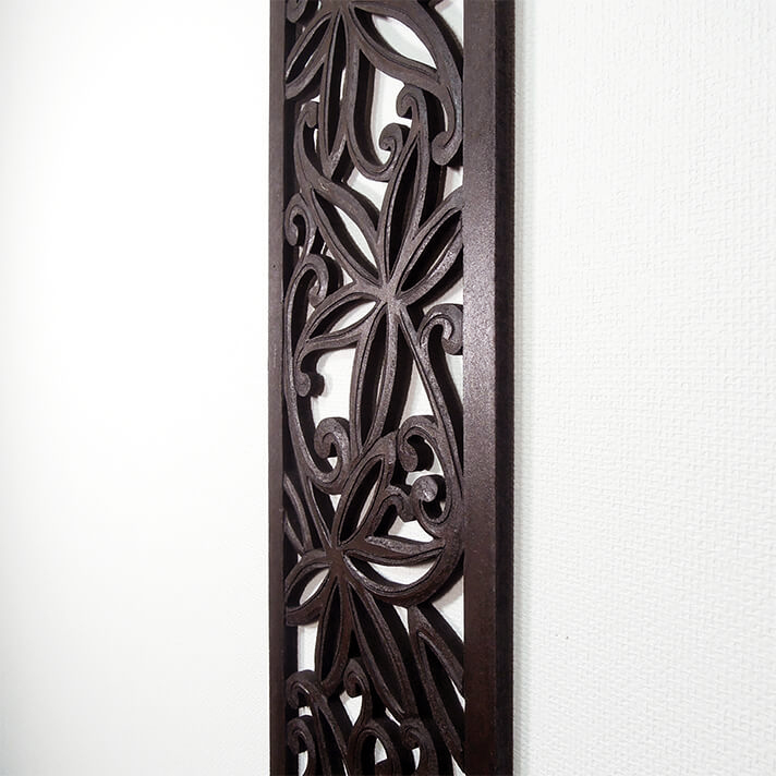 レリーフ 木製 MDF パネル バリ アジアン雑貨 ロータス 蓮 インテリア