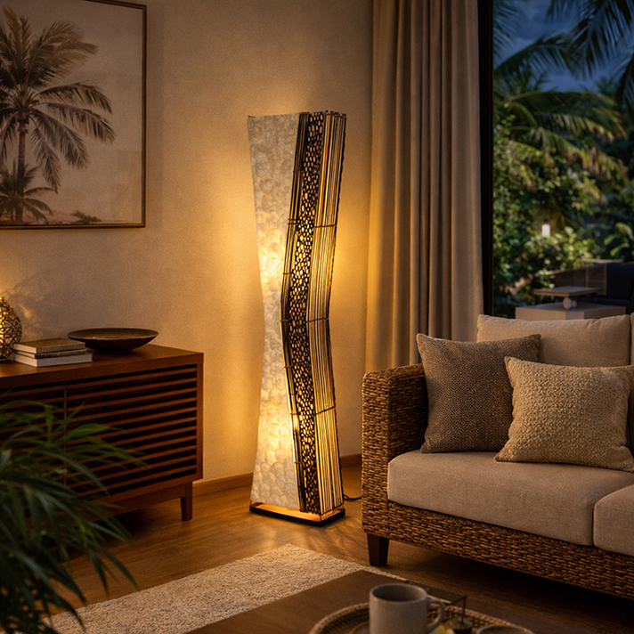 バリ風 アジアン 和モダン 竹 照明 ランプ ライト アジアンライト 和