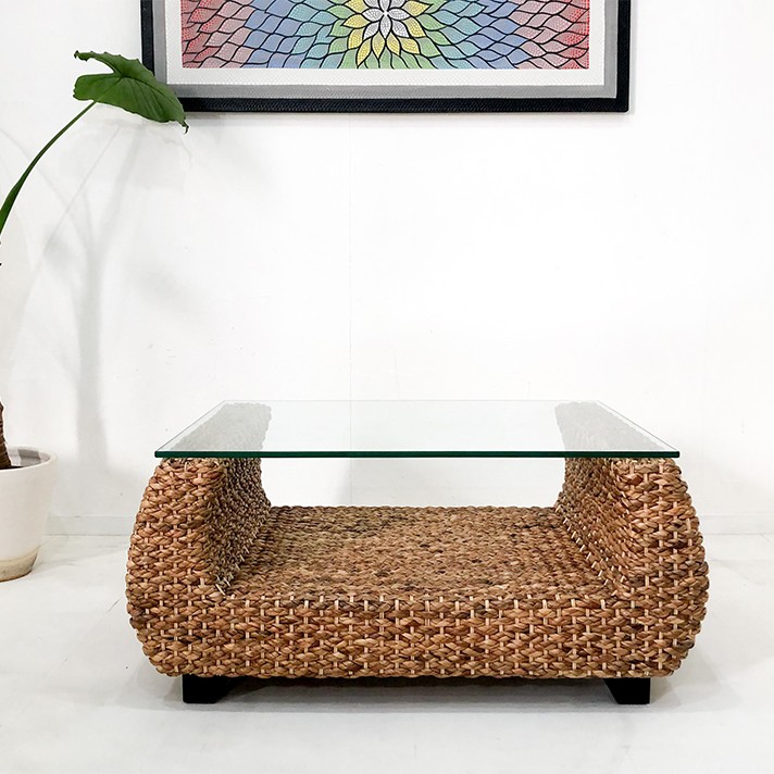 ウォーターヒヤシンス ローテーブル アジアン家具 W90cm アジアン