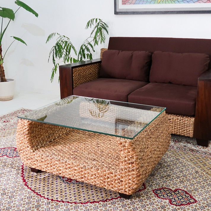 ウォーターヒヤシンス ローテーブル アジアン家具 W90cm アジアン