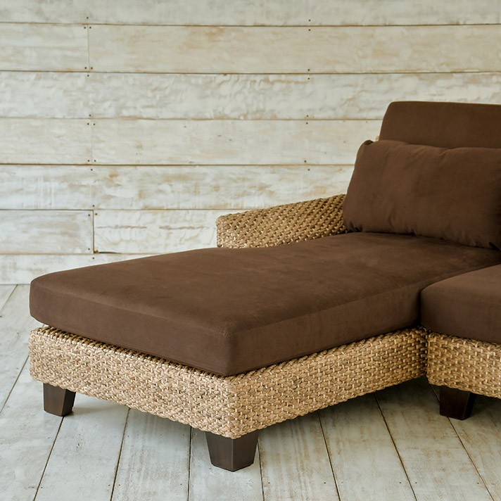 受注生産品 ウォーターヒヤシンス デイベッドソファー マホガニー