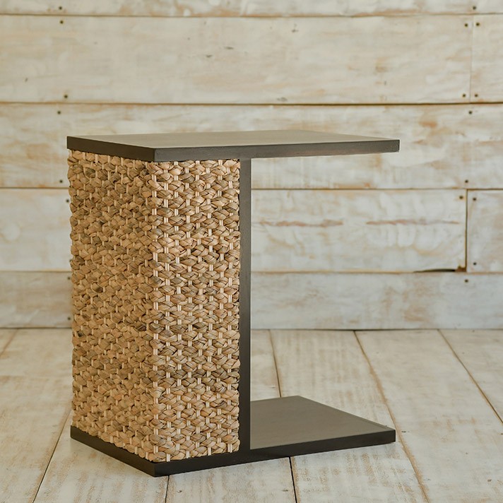 ウォーターヒヤシンス ソファテーブル サイドテーブル 収納棚付き