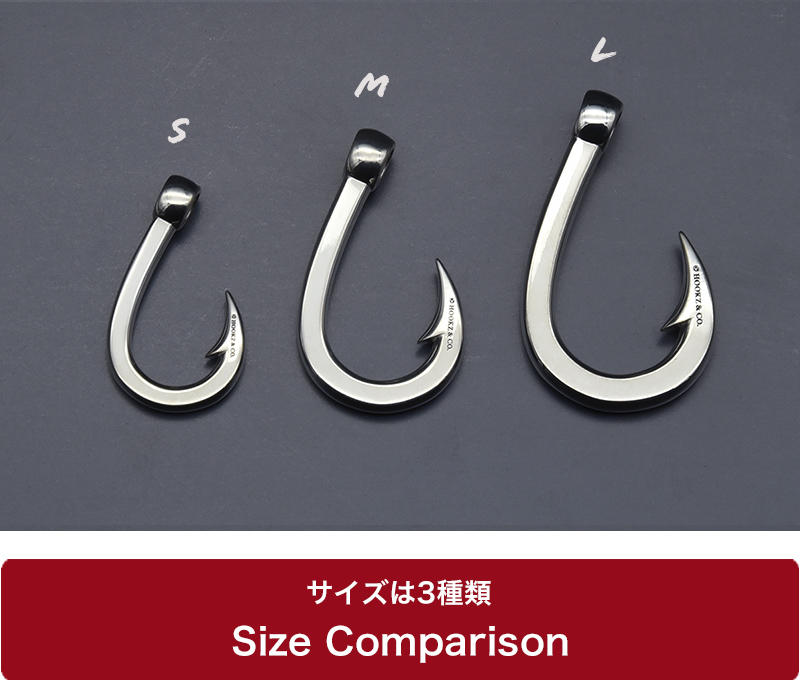 HOOKZ 釣り針 ネックレス Lサイズ シルバー925/フィッシュフック