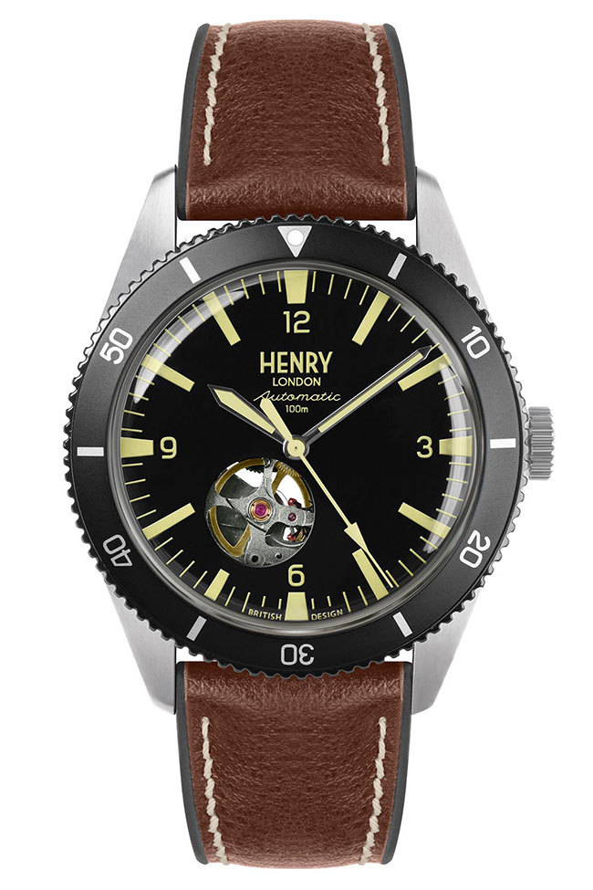 最新 ヘンリーロンドン オートマチックスポーツ HL42-AS-0331 ブラック/ブラウン メンズ 腕時計 自動巻き  /500円OFFクーポン有り！5/27(金)まで - uss.ma