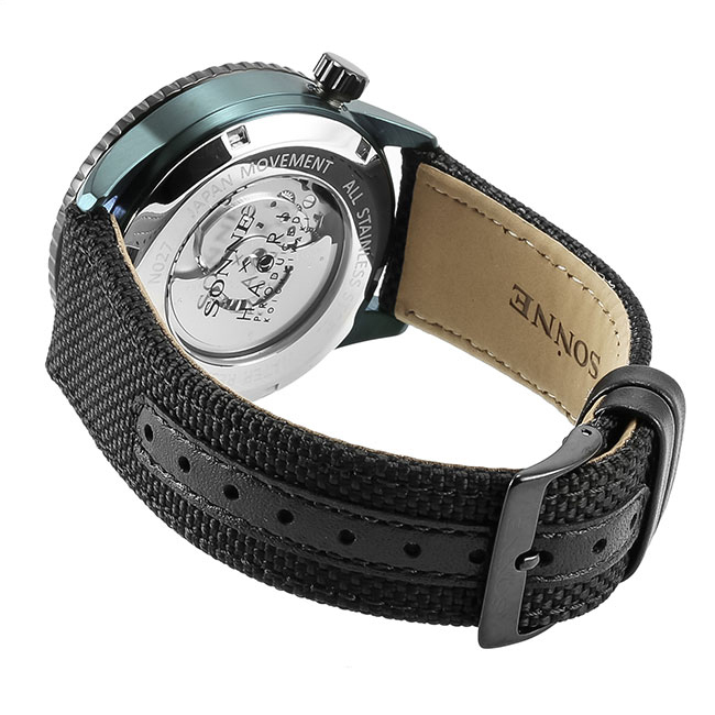 ゾンネxハオリ N027 N027GRBK グリーン/ブラック メンズ 腕時計 SONNE 