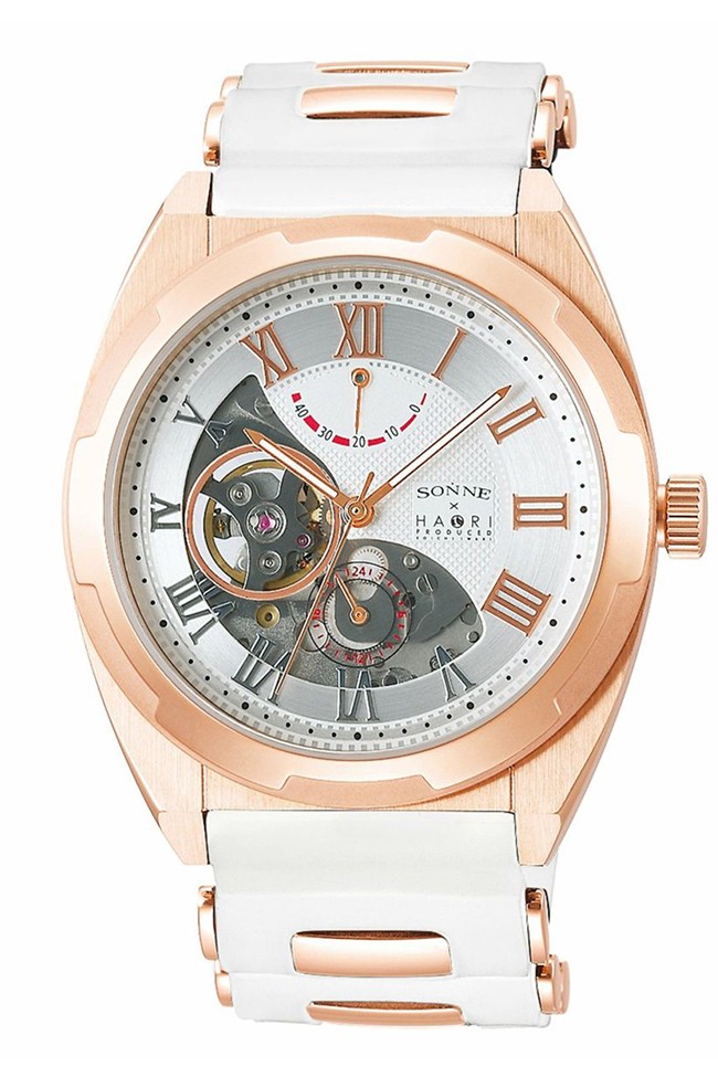 ゾンネxハオリ N028 N028PG-WH ホワイト メンズ 腕時計 SONNE x