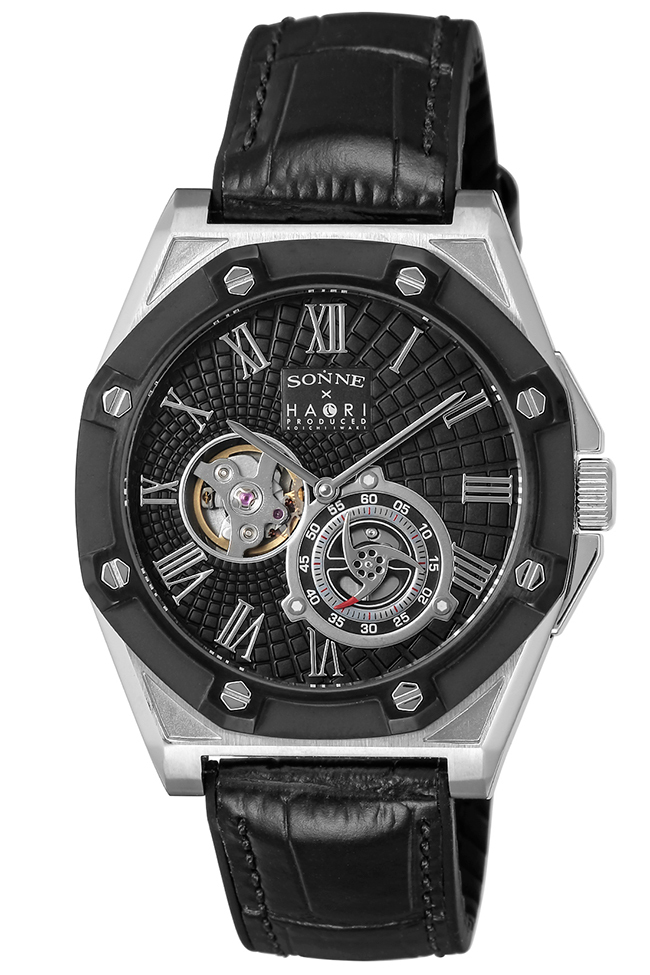 ゾンネxハオリ N030 N030SS-BK シルバー/ブラック メンズ 腕時計