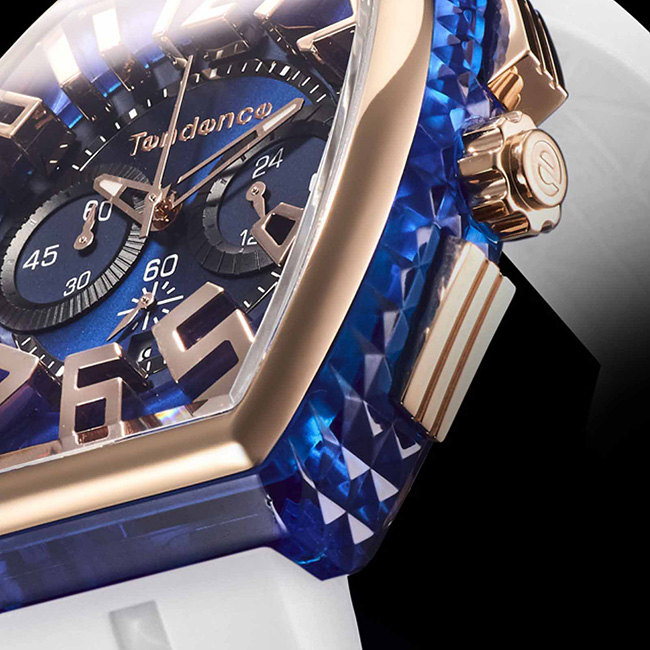 テンデンス ピラミッド TY860001-WH ブルー メンズ レディース 腕時計