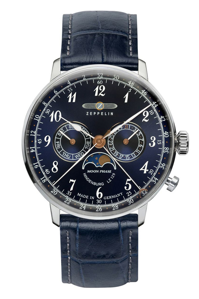 ツェッペリン LZ129ヒンデンブルク 7036-3 ネイビー メンズ 腕時計 