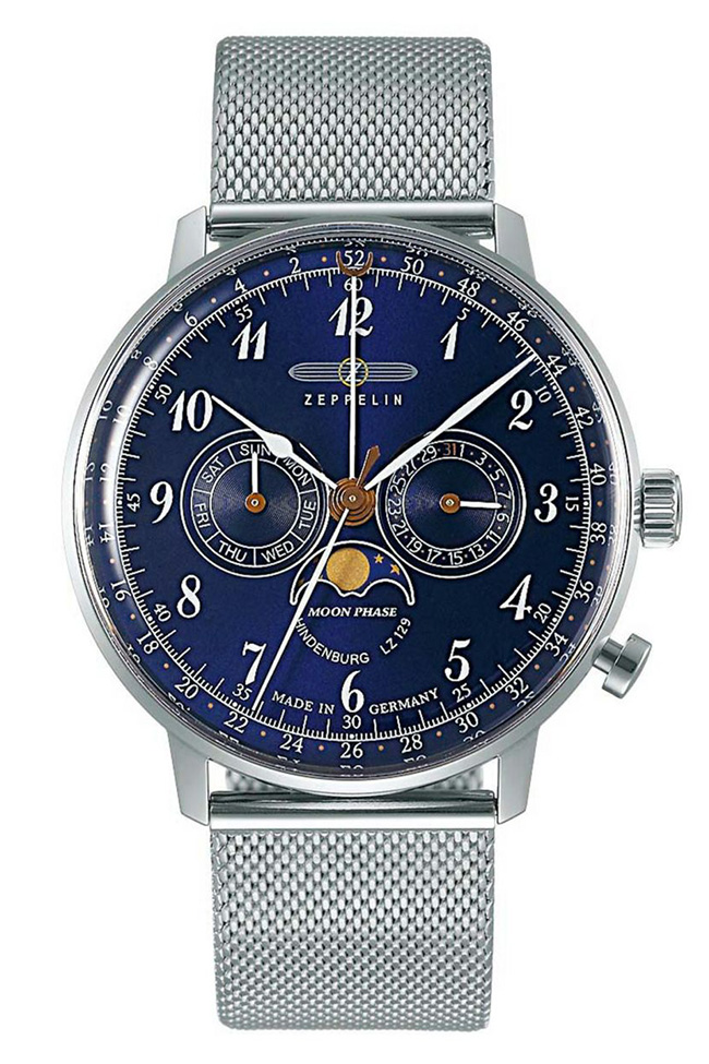 ツェッペリン LZ129ヒンデンブルク 7036-M3 ネイビー メンズ 腕時計 