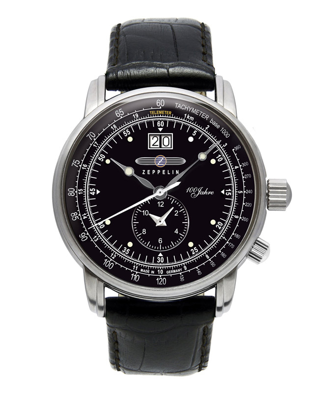 ツェッペリン 100周年記念モデル 7640-2 ブラック メンズ 腕時計 