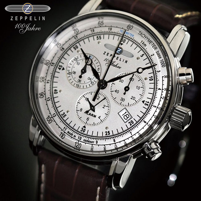 ツェッペリン 100周年記念モデル 7680-1N アイボリー メンズ 腕時計