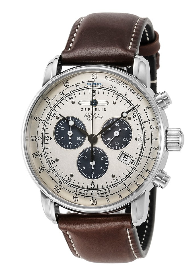 ツェッペリン 100周年記念モデル 7686-5 アイボリー メンズ 腕時計 