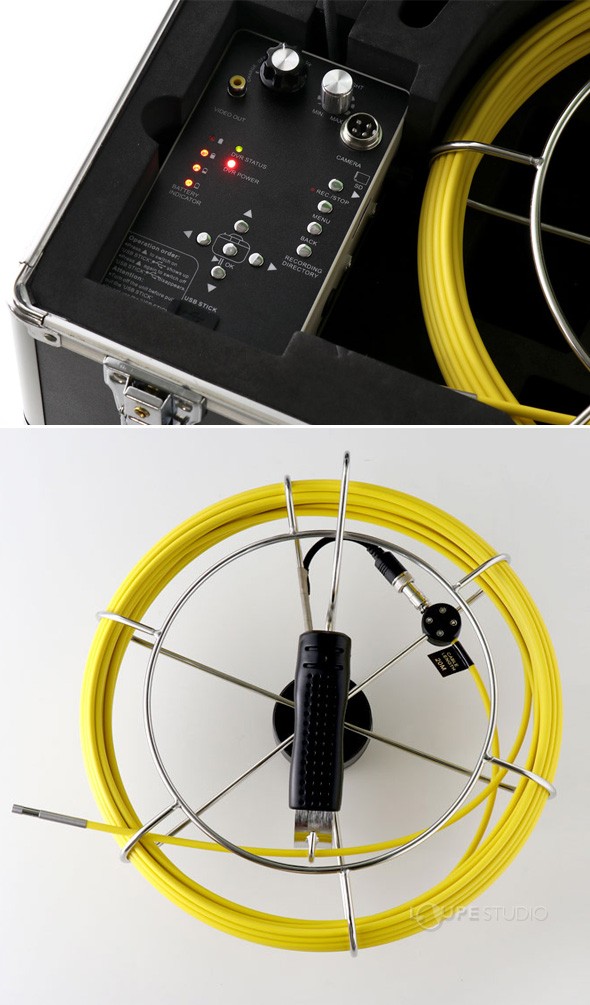 管内検査用カメラ Φ6mm 30m 工業用 配管内部 作業 点検 ケーブルカメラ