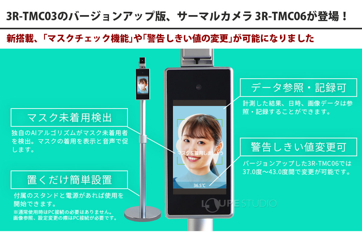 3R-TMC03のバージョンアップ版、サーマルカメラ 3R-TMC06が登場! 