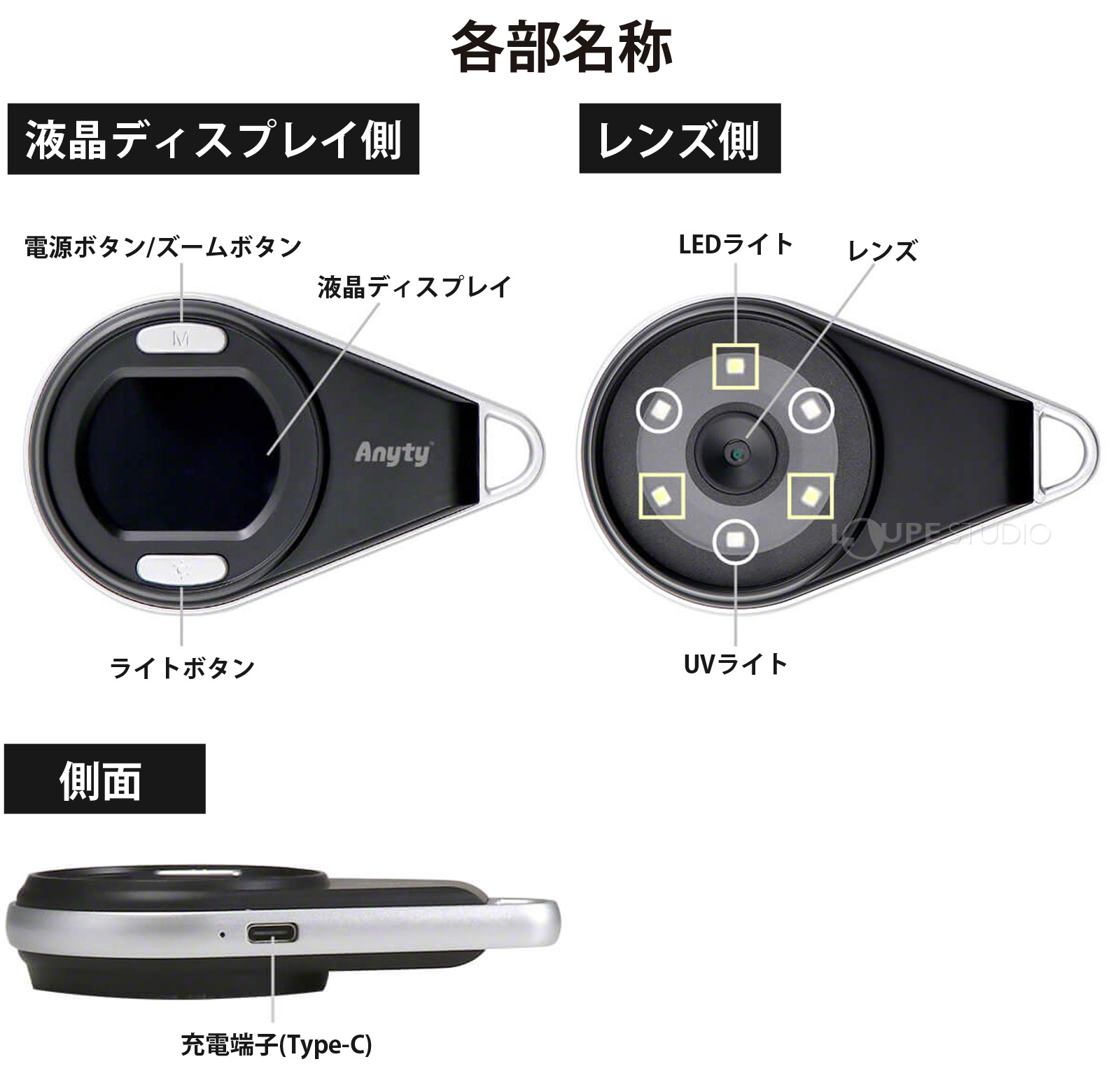 ストラップホルダー付き 