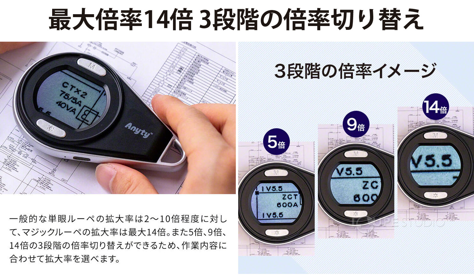 サッと出してすぐ拡大 