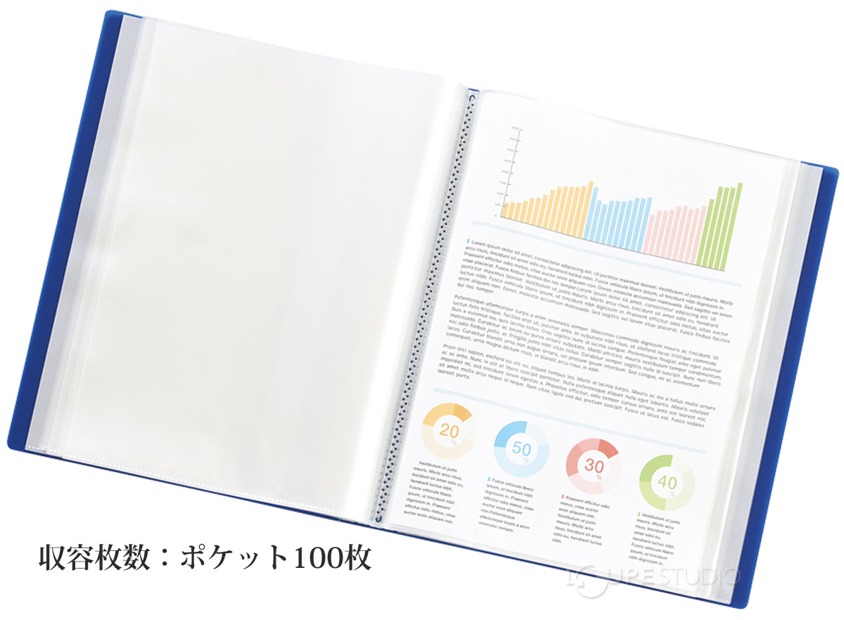 収容枚数:ポケット100枚