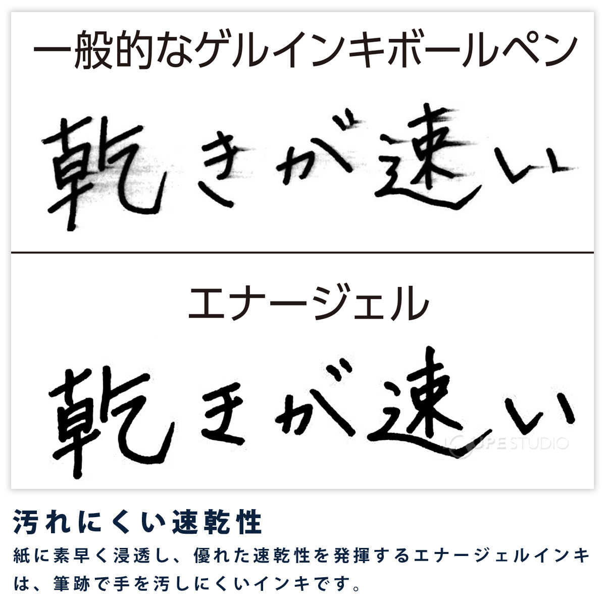 汚れにくい速乾性 