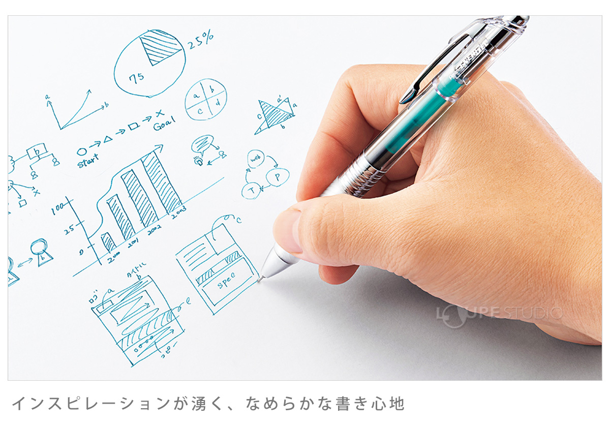 なめらかな書き心地 