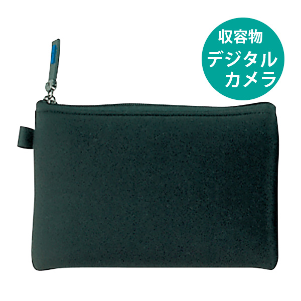 クッションケース 超厚 デジカメ カメラ ケース 収納 整理 持ち運び 保護 傷防止 小物 電子機器 ウレタン 10mm厚 黒 セキセイ