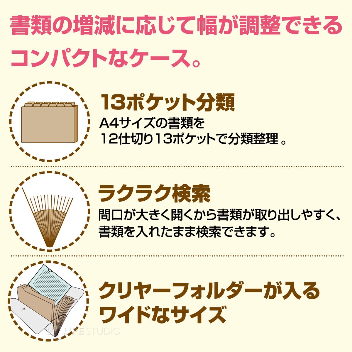 コンパクトなケース 