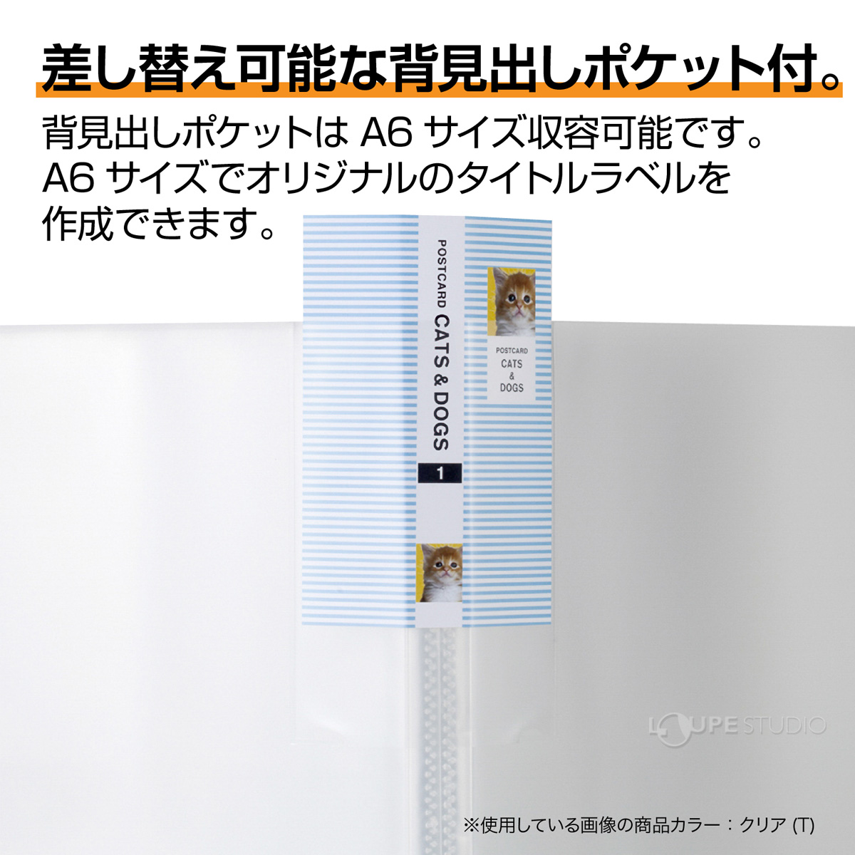 ファイル はがきホルダー 高透明 A4S はがき 手紙 ポストカード