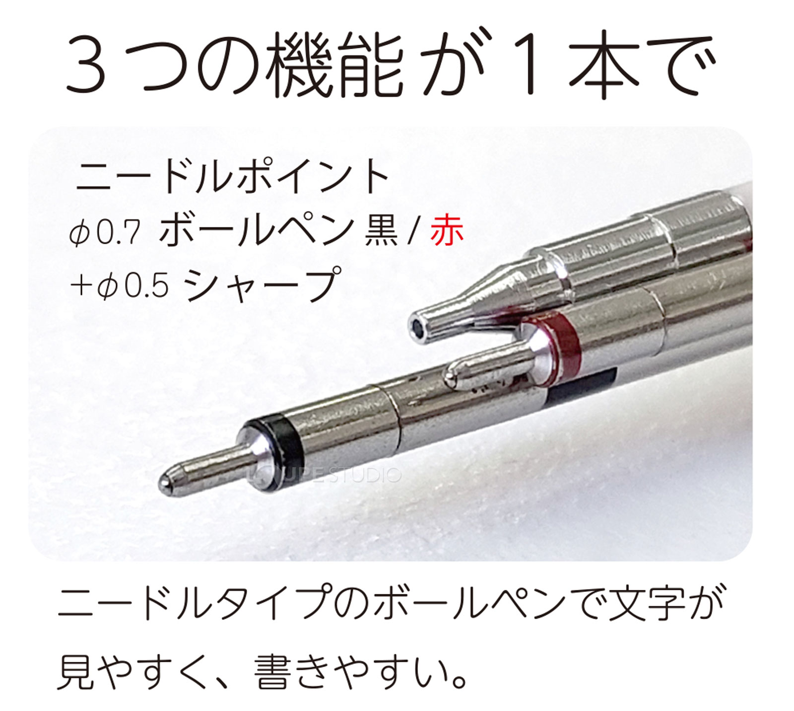 3つの機能が1本で 
