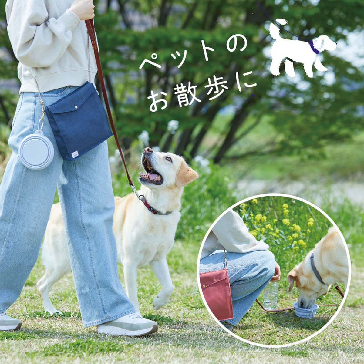 ペットのお散歩に 