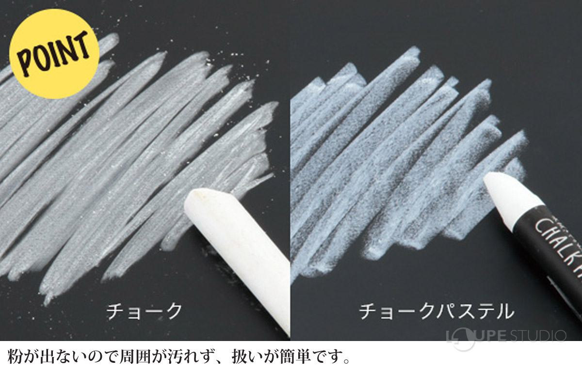 粉が出ないので周囲が汚れず、扱いが簡単です。 