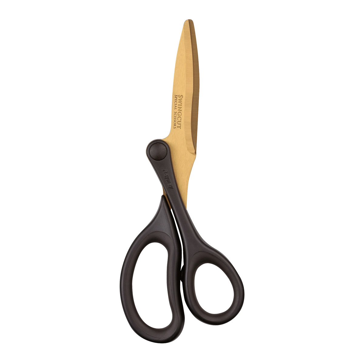 ハサミ チタンコート はさみ 鋏 工作 加工 文具 事務用品 便利 スウィングカット 軽い力で切れる 二段刃加工 手にフィット 紙 ダンボール 解体 処分 レイメイ藤井