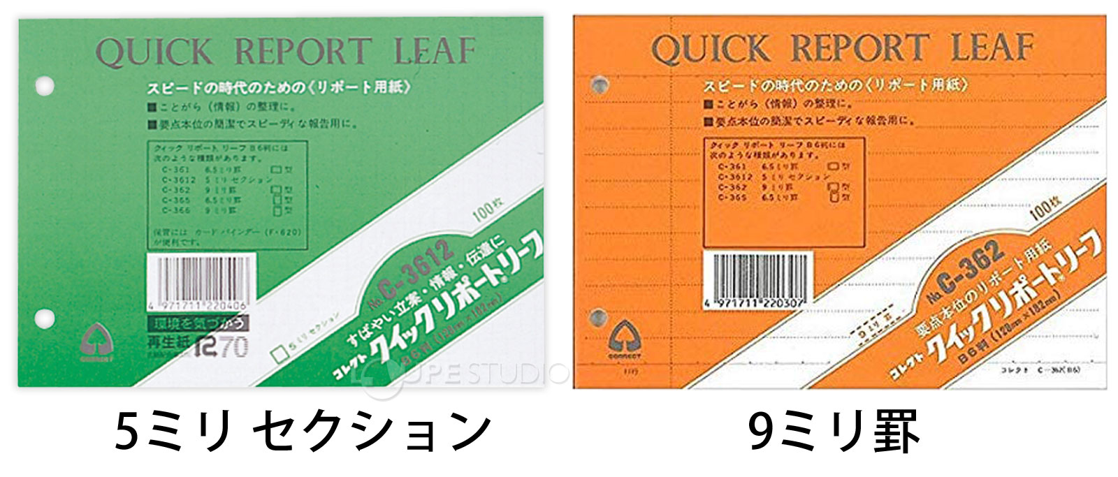 6.5ミリ罫＆5ミリセクション 