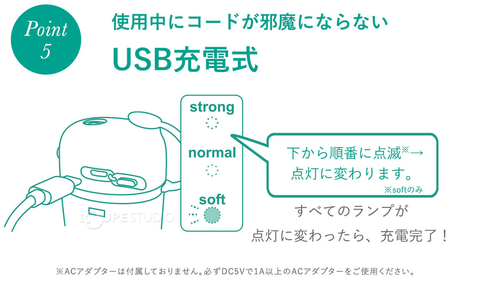 USB充電式 
